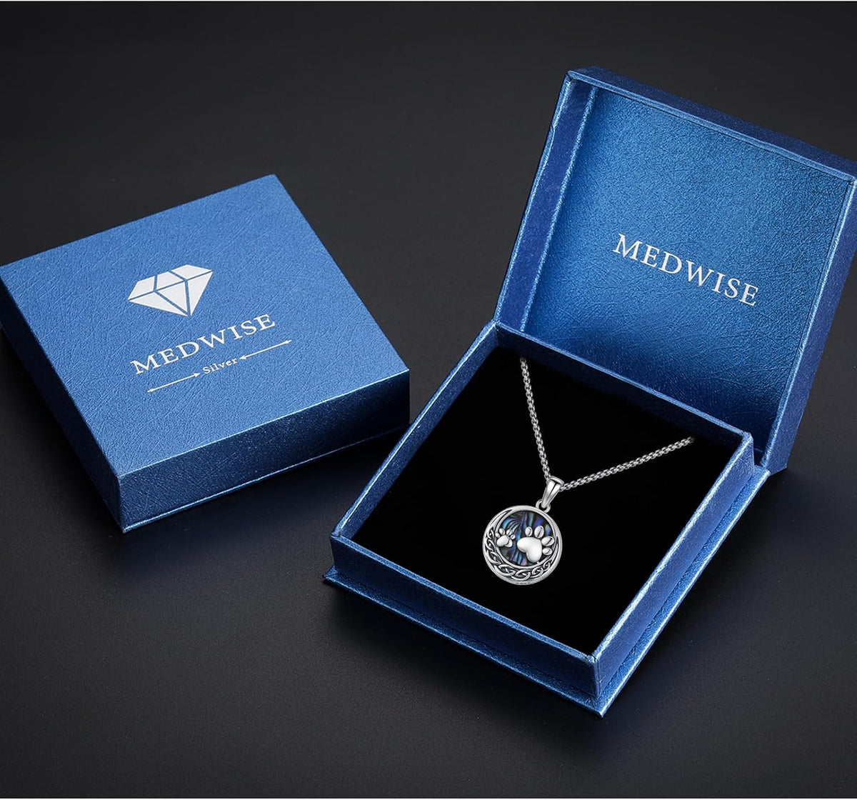 Wing/Paw Prints Urn Necklace for Ashes 925 Sterling Silver Necklace Guardian Angel Ashes Keepsake Memorial Urn Pendant Pet Cremation Jewelry for Ashes Memorial Jewelry for Dog Cat Pet Men