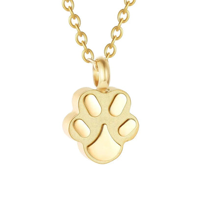 Pet Cremation Jewelry for Ashes Pendant Paw Print Pet Urn Necklace Memorial Keepsake Jewelry for Pet/Dog'S/Cat'S Ashes
