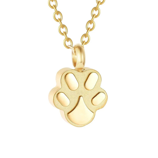 Pet Cremation Jewelry for Ashes Pendant Paw Print Pet Urn Necklace Memorial Keepsake Jewelry for Pet/Dog'S/Cat'S Ashes