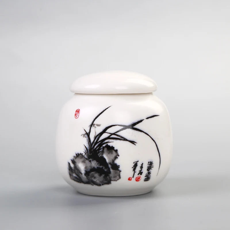 Memorial Container Pet Ashes Urn Handpainted Ceramics Urn Cremation Pet Bird Ash Holder Burial at Home Gift