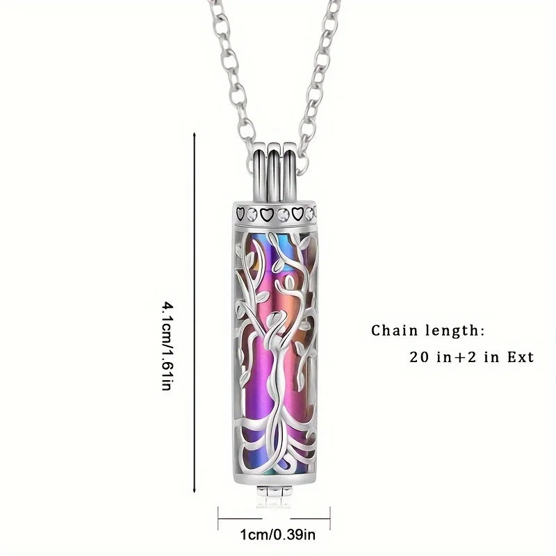 1Pcs Memory Tree of Life Jar Pet Urn Ash Necklace for Cat Dog