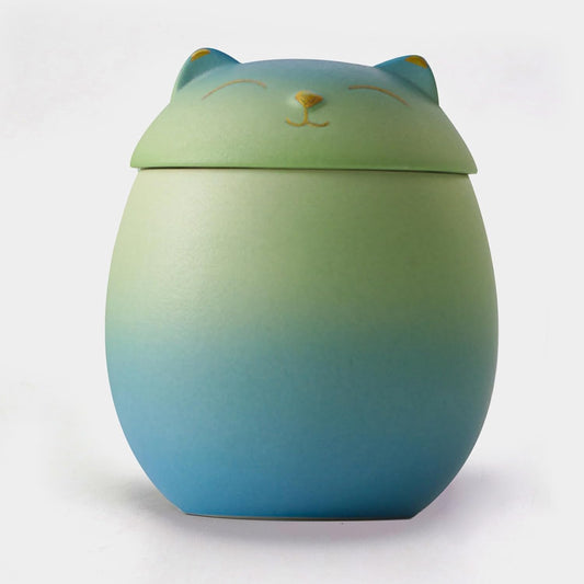 Cat Urn Dog Urn Sized 3.2X2.9 and 4.9X4.25. a Smiley-Cat Pet Urn with a Memoria Card.Cat Urns for Ashes for Your Pet (12 Cu/In, Blue and Green)…