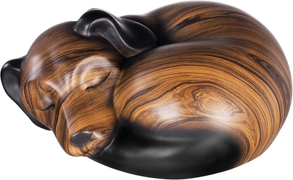 Pet Urns,Sleeping Resin Cremation Dog Urn, Dog Urns for Ashes, Small Animal Urn(Brown)…