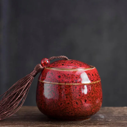 70Ml Ceramic Canister Mini Cremation Urn Seal Pot Memorial Container Pet Urn Keepsake Funeral Casket Dog Cat Bird Columbarium