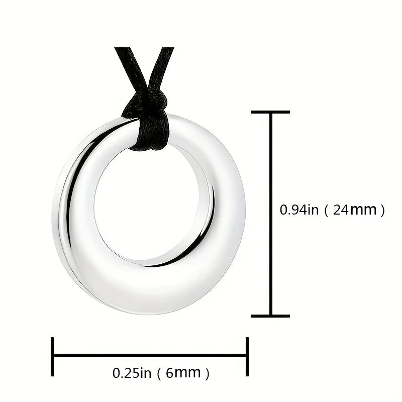 Urn Necklaces for Ashes Stainless Steel Memorial Urns Pendant Necklaces Circle of Life Eternity Cremation Ashes Jewelry
