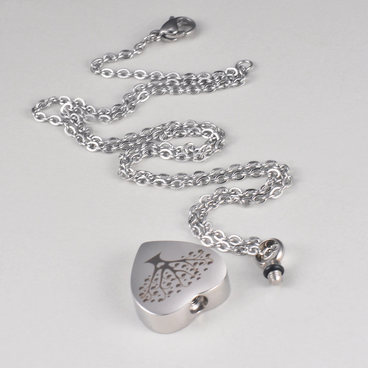 Life Tree Heart Cremation Urn Necklace Ash Jewelry Memorial Keepsake Pendant