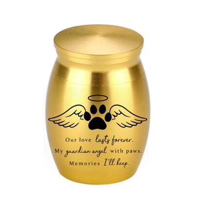 Keepsake Waterproof Mini Pet Ashes Box Dustproof Portable Pet Paw Print Urn with Lid Cat Memorial Urn Pet Cemetery
