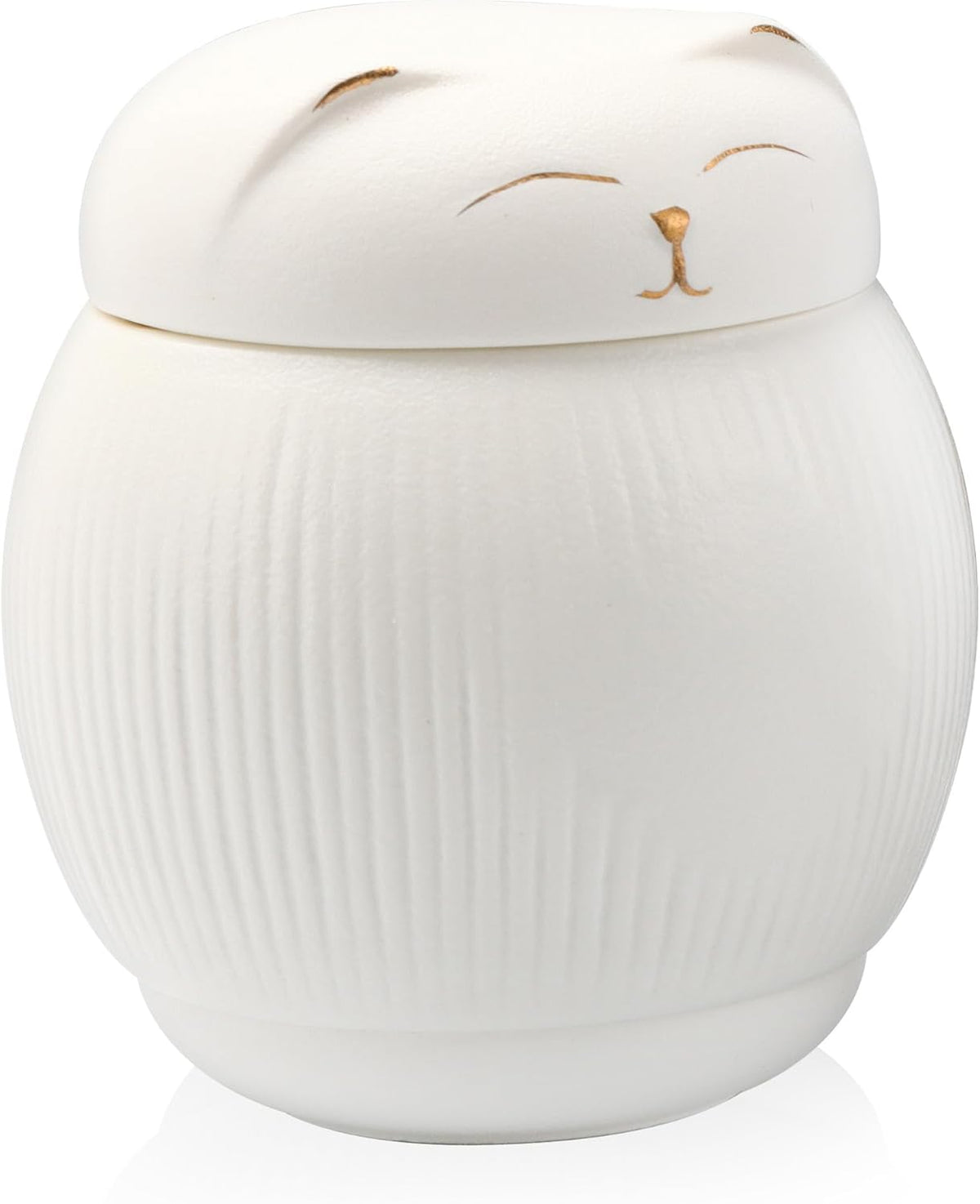 Ceramic Cat Urn for Ashes - Pet Memorial Box with Secure Lid