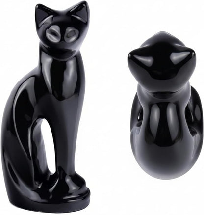 Cat Urns for Ashes - Pet Memorial Cat Urn Cat Memorial Gift, Pet Urn for Cat Ashes Keepsake Pet Urns for Cats Ashes, Pet Ashes Urn, Pet Cremation Urn (Black)
