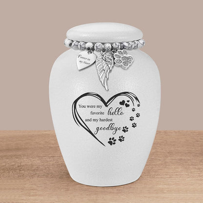 Pet Urn for Dogs Cats 4.8 Inch Small Urn for Pet Ashes Cremation Keepsake Urns Ceramic Mini Urns for Ashes Pet Memorial Sympathy Gifts for Loss of Pets Dog Urns Cat Urns