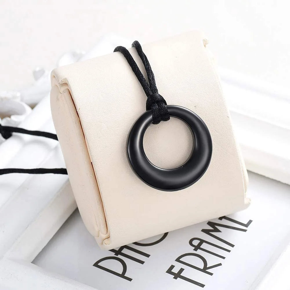 Urn Necklaces for Ashes Stainless Steel Memorial Urns Pendant Necklaces Circle of Life Eternity Cremation Ashes Jewelry