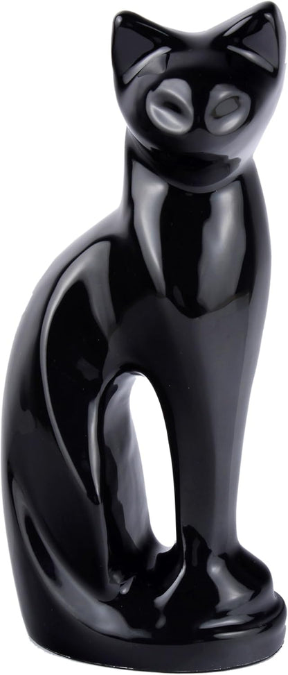 Cat Urns for Ashes - Pet Memorial Cat Urn Cat Memorial Gift, Pet Urn for Cat Ashes Keepsake Pet Urns for Cats Ashes, Pet Ashes Urn, Pet Cremation Urn (Black)