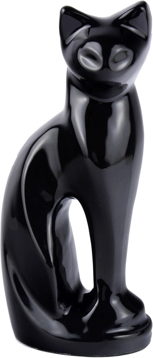 Cat Urns for Ashes - Pet Memorial Cat Urn Cat Memorial Gift, Pet Urn for Cat Ashes Keepsake Pet Urns for Cats Ashes, Pet Ashes Urn, Pet Cremation Urn (Black)