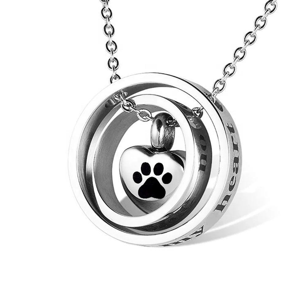 Heart Urn Necklace for Ashes Stainless Steel Cremation Necklace with Heart Waterproof Ashes Necklace Memorial Keepsake