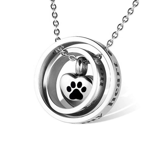 Heart Urn Necklace for Ashes Stainless Steel Cremation Necklace with Heart Waterproof Ashes Necklace Memorial Keepsake