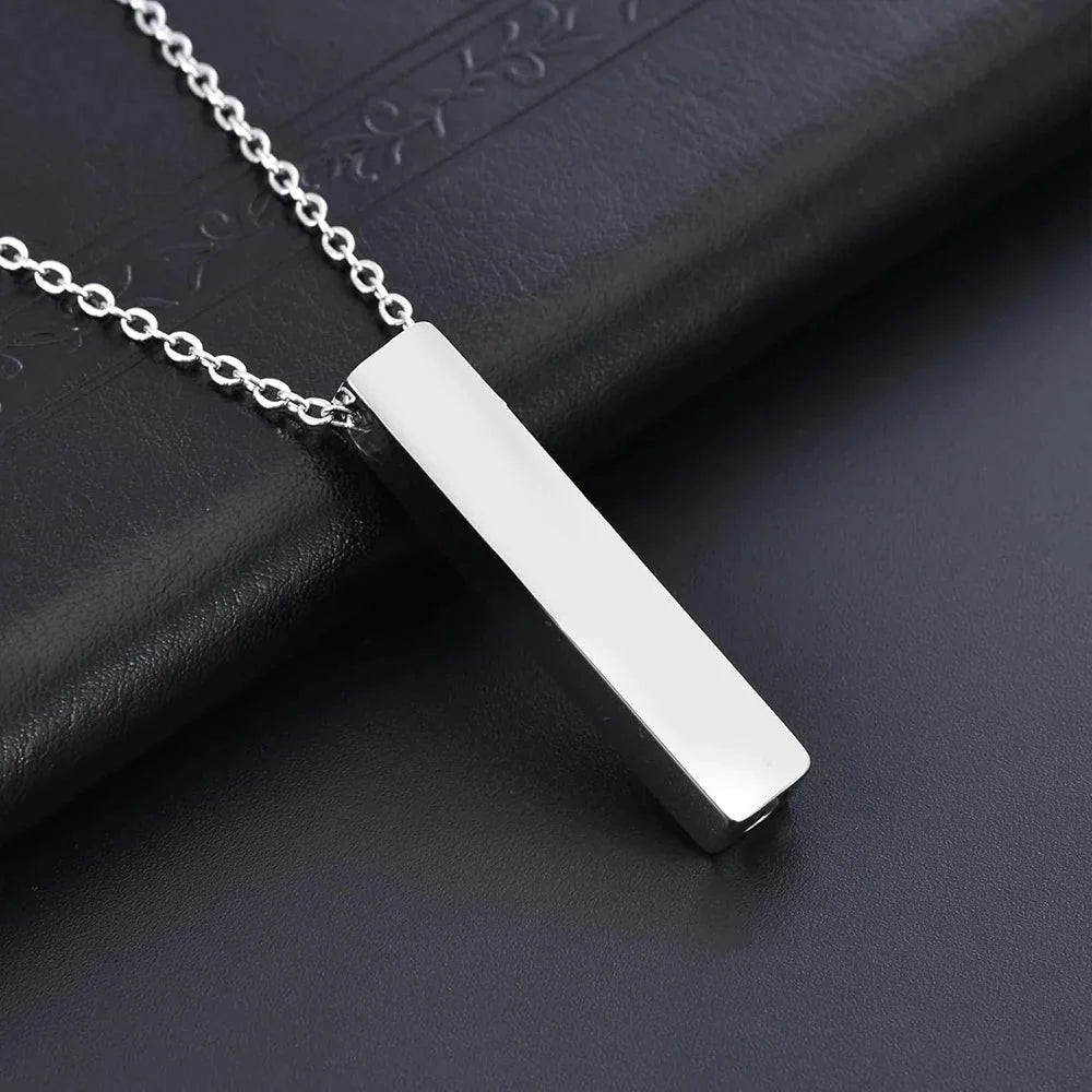 Veile Studios Cremation Jewelry Urn Necklace for Ashes Bar Butterfly Pendant Stainless Steel Locket