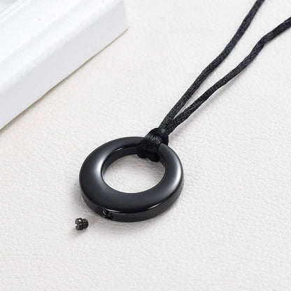 Urn Necklaces for Ashes Stainless Steel Memorial Urns Pendant Necklaces Circle of Life Eternity Cremation Ashes Jewelry