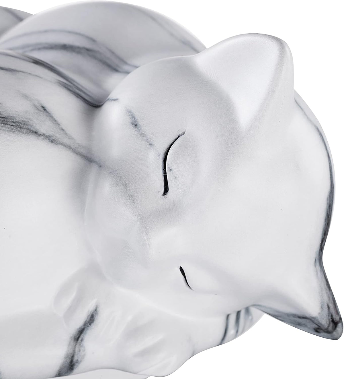 Pet Urns,Sleeping Resin Cremation Cat Urn, Cat Urns for Ashes, Small Animal Urn （White）…