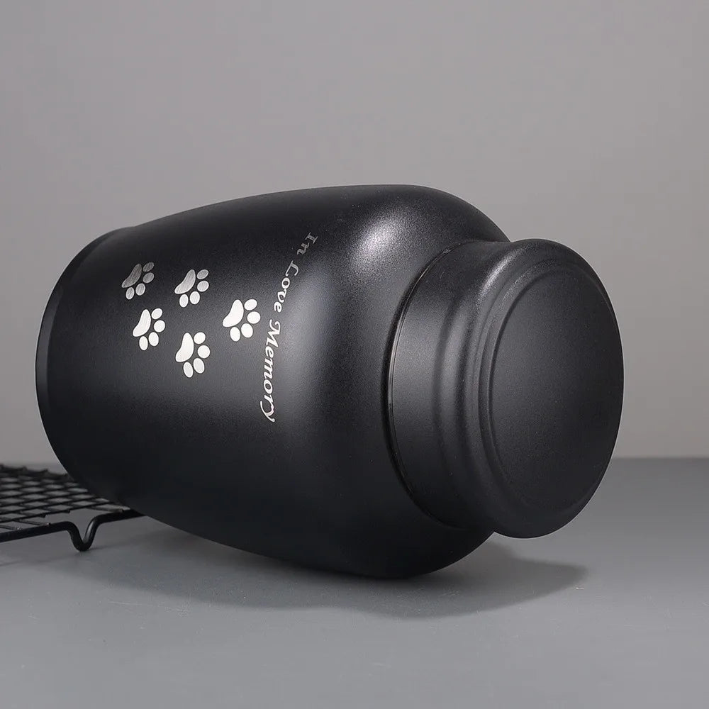 Moisture-Proof Stainless Steel Pet Urn Sealed Metal Funeral Memorial Ash Holder Waterproof Pet Cremation Box Funeral Supplies