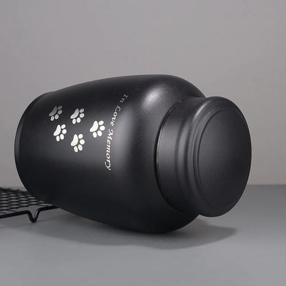 Moisture-Proof Stainless Steel Pet Urn Sealed Metal Funeral Memorial Ash Holder Waterproof Pet Cremation Box Funeral Supplies