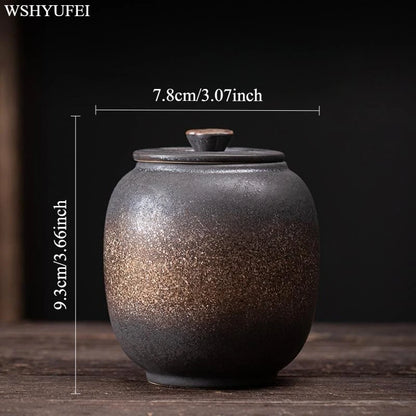 Unsealing - Gilded Iron Glazed Ceramic Urn for Ashes/Cremation Urns for Human Ashes /Cat Memorial/ Pet Urns for Human Ashes