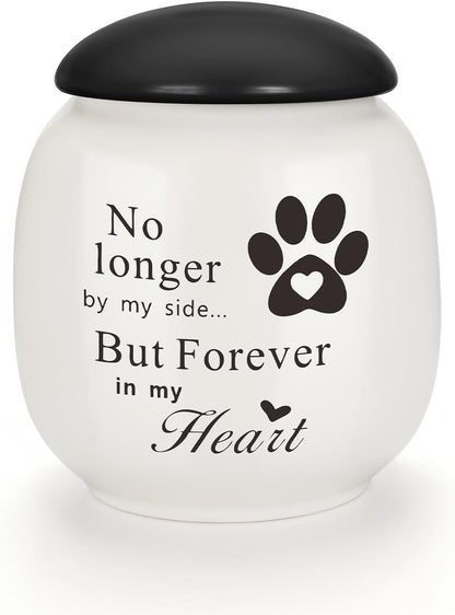 Pet Urn for Dog Cat Ashes Small Handmade Memorial Keepsake-Paw Print
