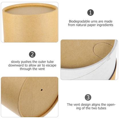 Portable Scattering Urn for Pet Ashes Biodegradable Cat Dog Cremains Container Keepsake Box Elegant Design Moisture Proof Seal