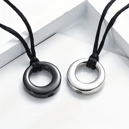 Urn Necklaces for Ashes Stainless Steel Memorial Urns Pendant Necklaces Circle of Life Eternity Cremation Ashes Jewelry