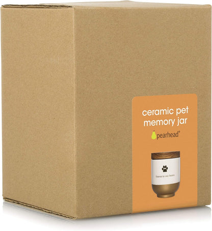 Pet Ceramic Forever in Our Hearts Urn, Pet Memorial, Gold