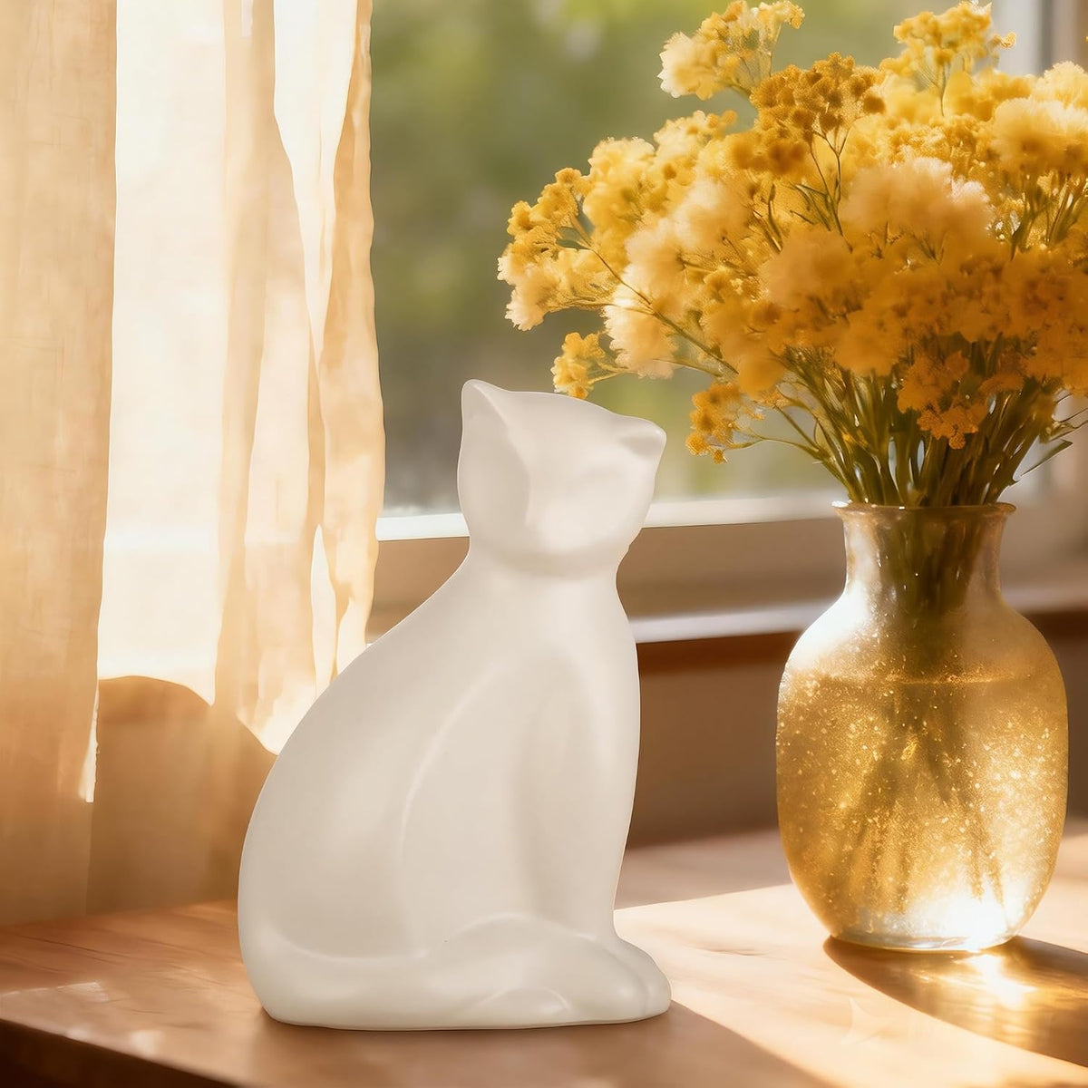 Pet Urns for Cats, Elegant Ceramics Keepsake for Pet Ashes