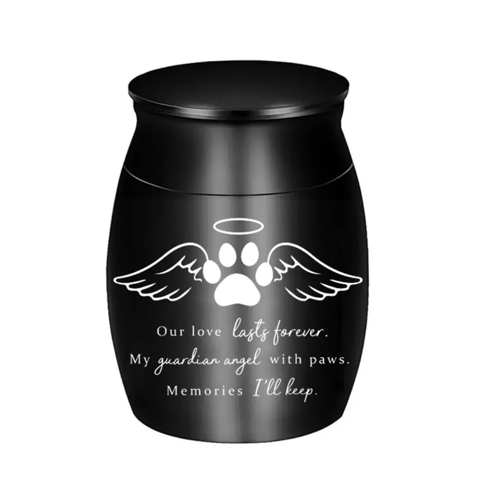 Keepsake Waterproof Mini Pet Ashes Box Dustproof Portable Pet Paw Print Urn with Lid Cat Memorial Urn Pet Cemetery