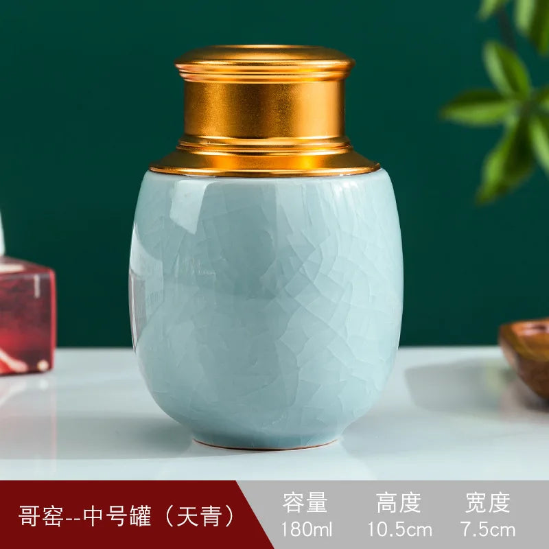Cremation Memorial Pet Urn, Center Size Pet Ashes, Ceramic Cracked Glaze Leaves, Decorative Ashes, Animal Memorial Funeral Coffi
