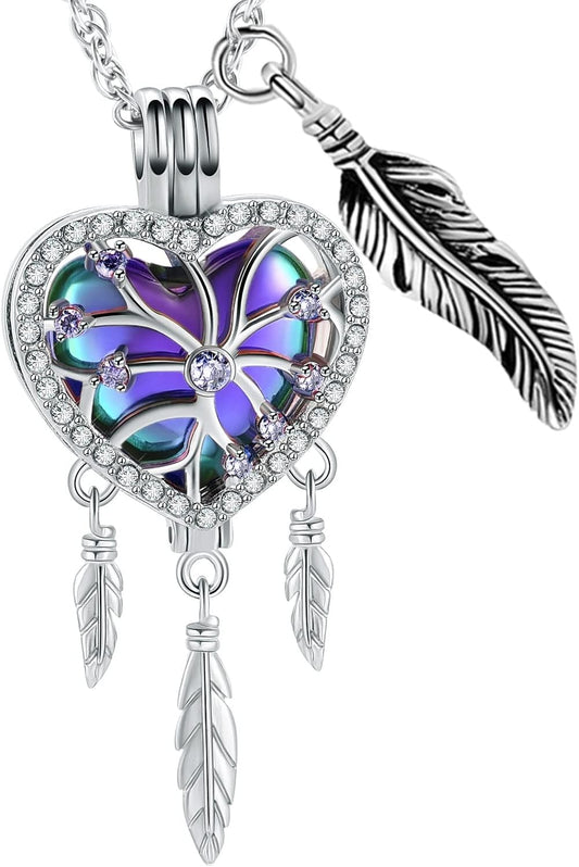 Dream Catcher Urn Necklace for Ashes