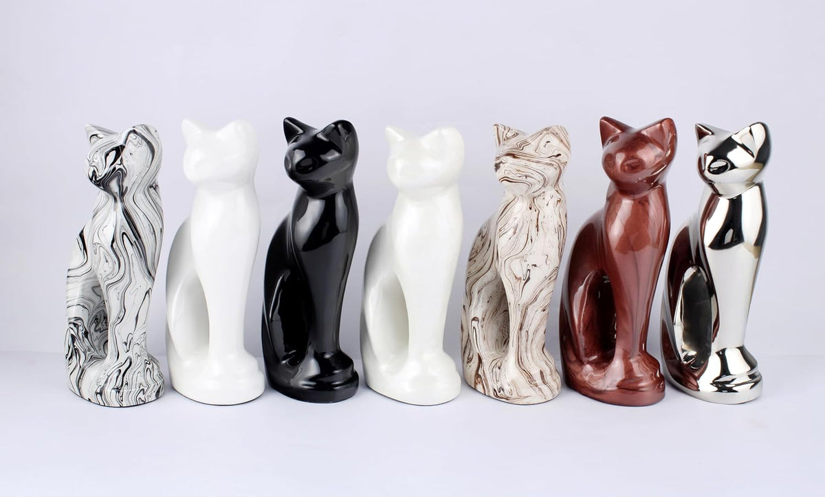 Cat Urns for Ashes - Pet Memorial Cat Urn Cat Memorial Gift, Pet Urn for Cat Ashes Keepsake Pet Urns for Cats Ashes, Pet Ashes Urn, Pet Cremation Urn (Black)