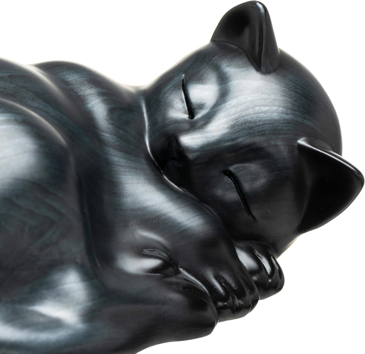 Pet Urns,Sleeping Resin Cremation Cat Urn, Cat Urns for Ashes, Small Animal Urn,Small Pet Urns (Black)…