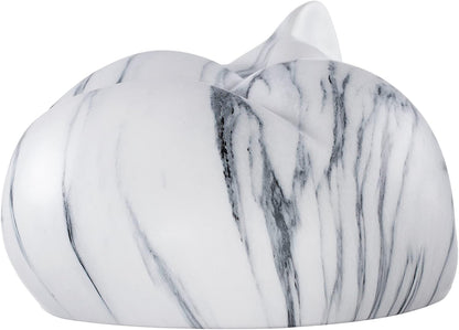 Pet Urns,Sleeping Resin Cremation Cat Urn, Cat Urns for Ashes, Small Animal Urn （White）…
