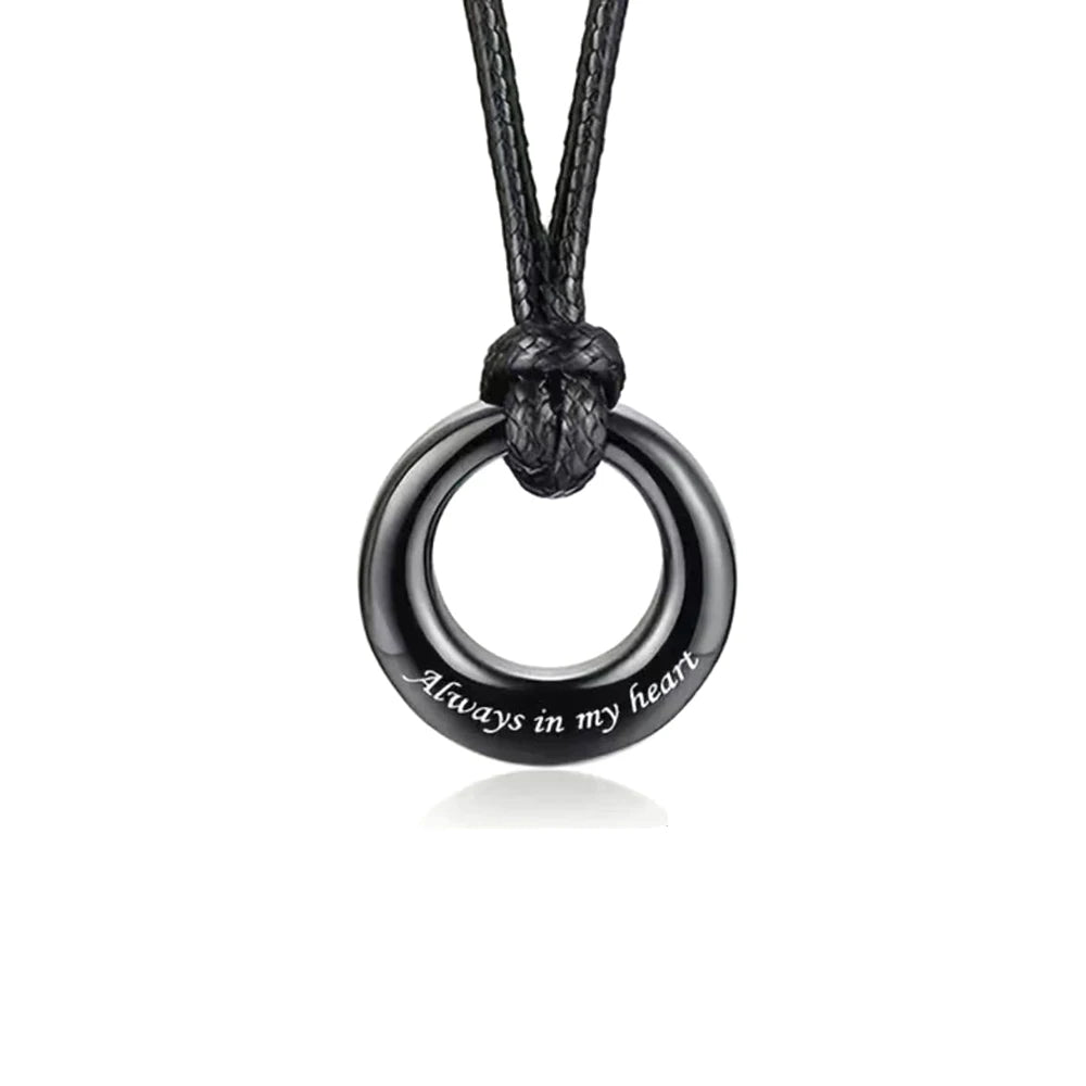 Urn Necklaces for Ashes Stainless Steel Memorial Urns Pendant Necklaces Circle of Life Eternity Cremation Ashes Jewelry