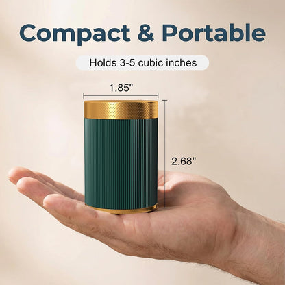 Small Keepsake Urns for Human Ashes - Mini Metal Cremation Urn for Human & Pet Ashes with Velvet Bag – Perfect Family Tribute Gift (Dark Green, Small)