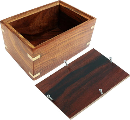 Iblay Rosewood Pet Urn Box - Peaceful Pet Memorial Keepsake Urn for Dogs,Cats (Medium1 : 7.5" X 5.5" X 3.5" - 75Lbs or 45Kg)