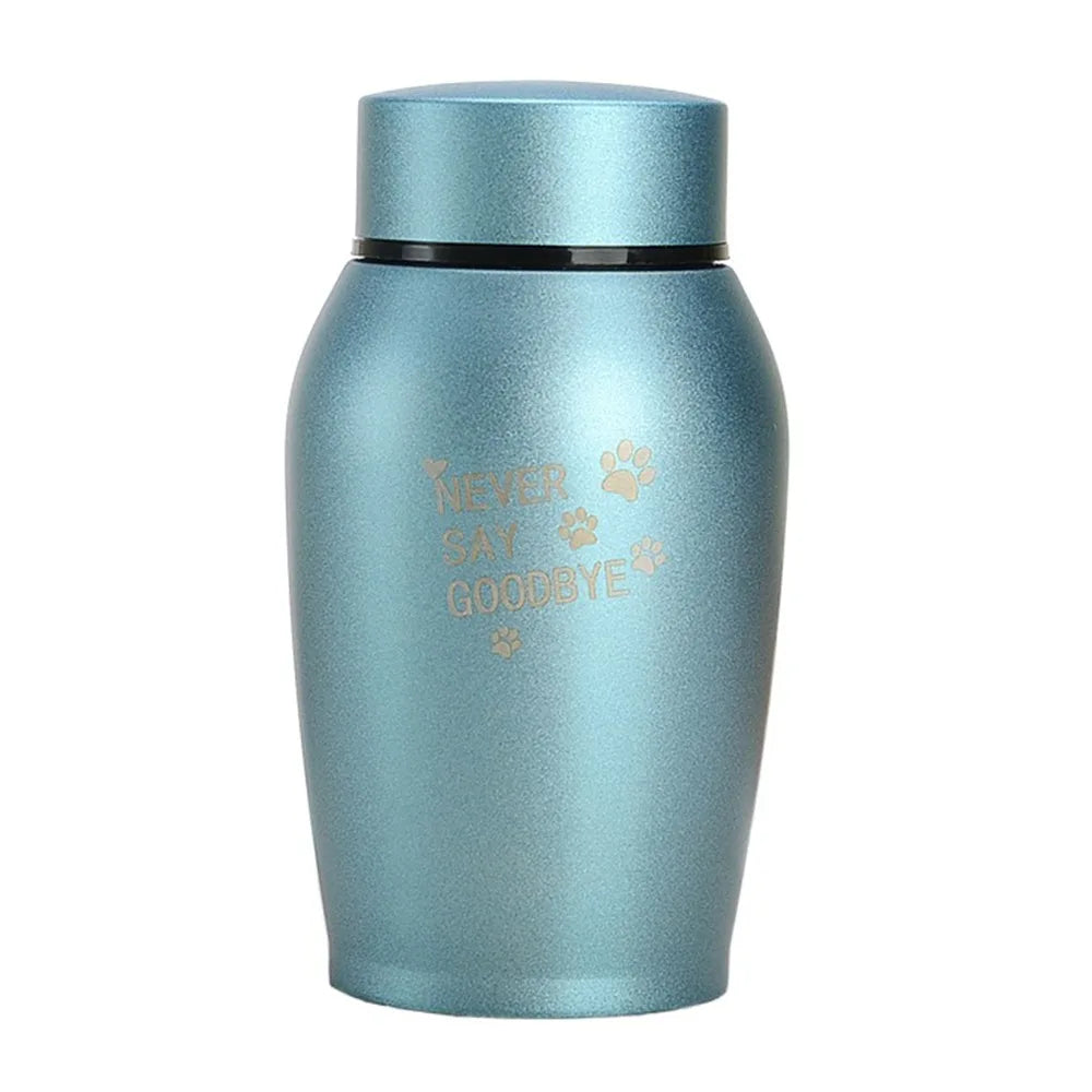 Creative Pet Ashes Storage Box Pet Paw Print Stainless Steel Funeral Urn for Pets Waterproof Dustproof Memento Burial Holder