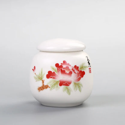 Memorial Container Pet Ashes Urn Handpainted Ceramics Urn Cremation Pet Bird Ash Holder Burial at Home Gift