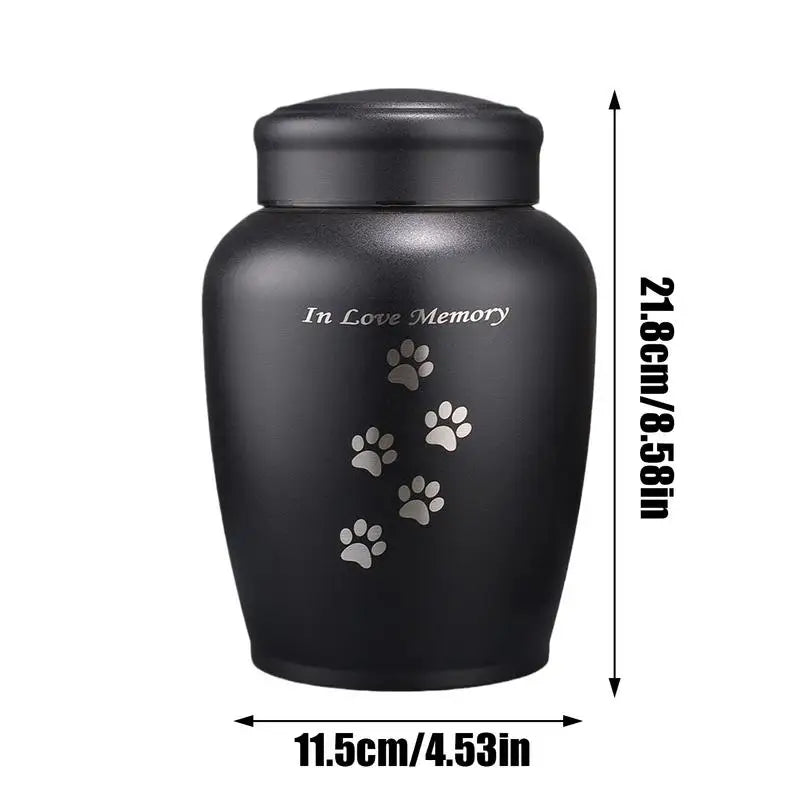 Metal Pet Urns for Dogs Cat Ashes Urn Puppy Cremation Box for Living Room Dog Funeral Container Memorial Funerary Supplies