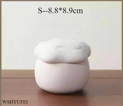 Cute Cat Paw Shape Cremation Urns Funeral Keepsake Pet Dog Cat Cremation Urn Birds Ashes Casket Pets Memorials with Lid