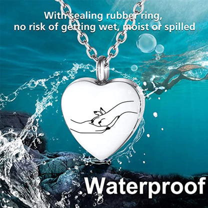 Heart Pet Ashes Necklace - Cremation Jewelry Keepsake Sympathy Gift for Loss of Dog, Cat Urn Necklaces
