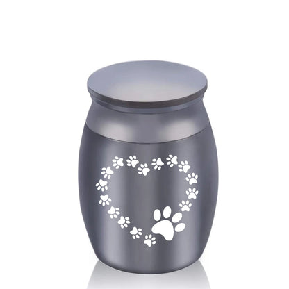 30X40Mm Heart-Shaped Dog Paw Print Cremation Ashes Urn Exquisite Keepsake Ashes Jar Mini Pet Urn Commemorative Pet Big Dog/Puppy
