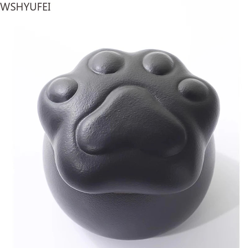 Cute Cat Paw Shape Cremation Urns Funeral Keepsake Pet Dog Cat Cremation Urn Birds Ashes Casket Pets Memorials with Lid