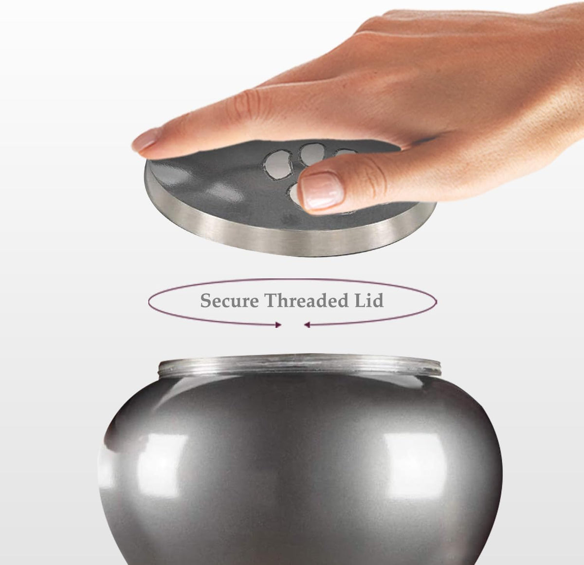 Pet Urn for Dogs and Cats Ashes, Paws Print Grey Cremation Urns for Pets - Grey, Medium up to 25Lb