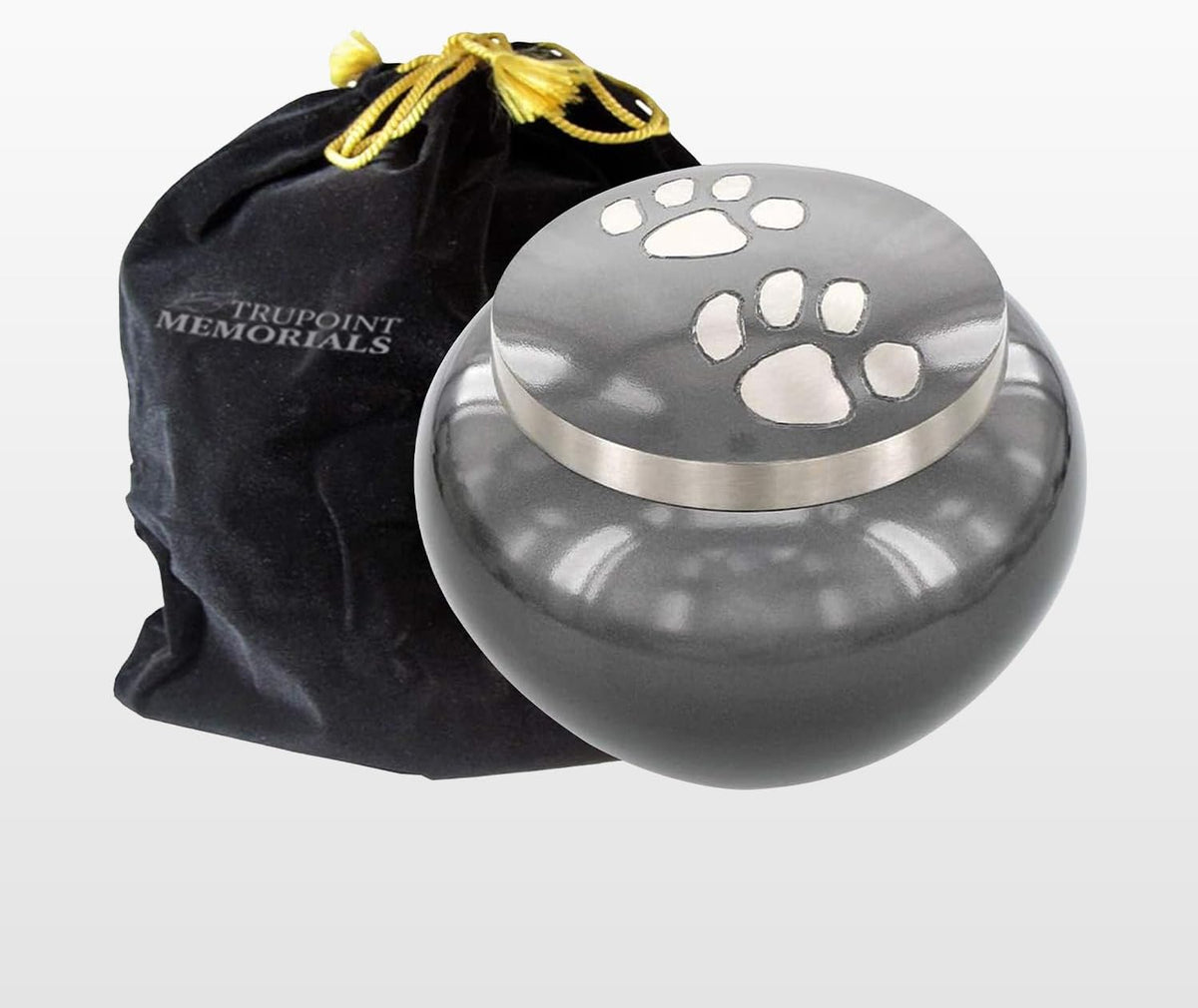 Pet Urn for Dogs and Cats Ashes, Paws Print Grey Cremation Urns for Pets - Grey, Medium up to 25Lb