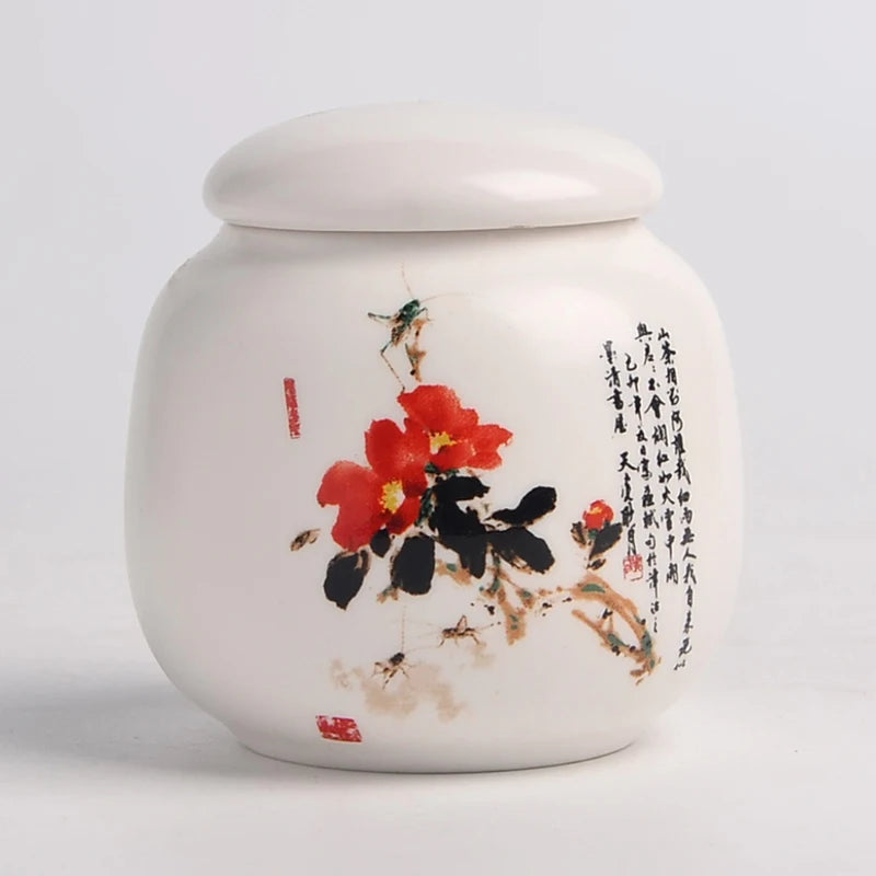 Memorial Container Pet Ashes Urn Handpainted Ceramics Urn Cremation Pet Bird Ash Holder Burial at Home Gift