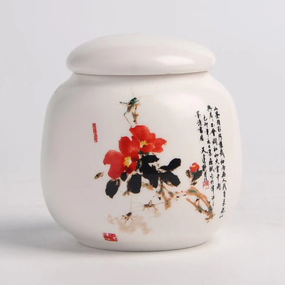 Memorial Container Pet Ashes Urn Handpainted Ceramics Urn Cremation Pet Bird Ash Holder Burial at Home Gift